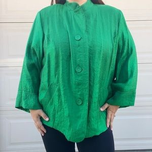 Ruby rd woman 24w emerald green jacket